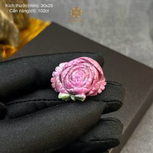 Sự Sang Trọng Tinh Tế với Ruby Thiên Nhiên và Nét Dịu Dàng của Hoa Mẫu Đơn #MĐRB41029