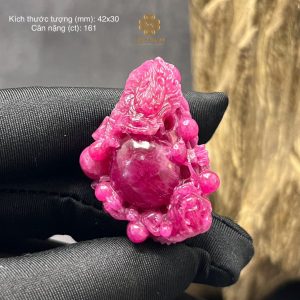 Khám Phá Bí Mật Tinh Khiết: Ruby Thiên Nhiên và Hình Ảnh Rồng Quấn Châu #RQCRB41619
