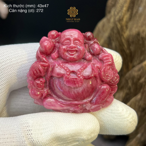 Năng Lượng Tâm Linh: Phật Di Lạc từ Đá Ruby Thiên Nhiên #DLRB42729