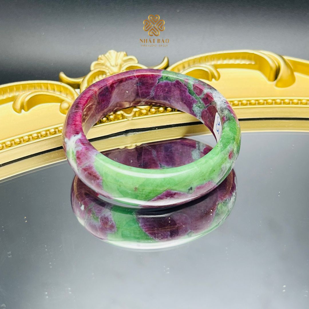 Tinh Khiết và Quý Phái: Vòng Tay Bản Ruby Thiên Nhiên Hút Mắt #VTRB4539