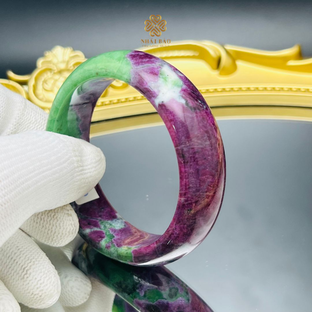 Tinh Khiết và Quý Phái: Vòng Tay Bản Ruby Thiên Nhiên Hút Mắt #VTRB4539 - Ảnh 2