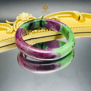 Alternative view of Chạm Nhẹ Vào Tinh Khiết: Vòng Tay Bản Đá Ruby Thiên Nhiên #VTRB4529