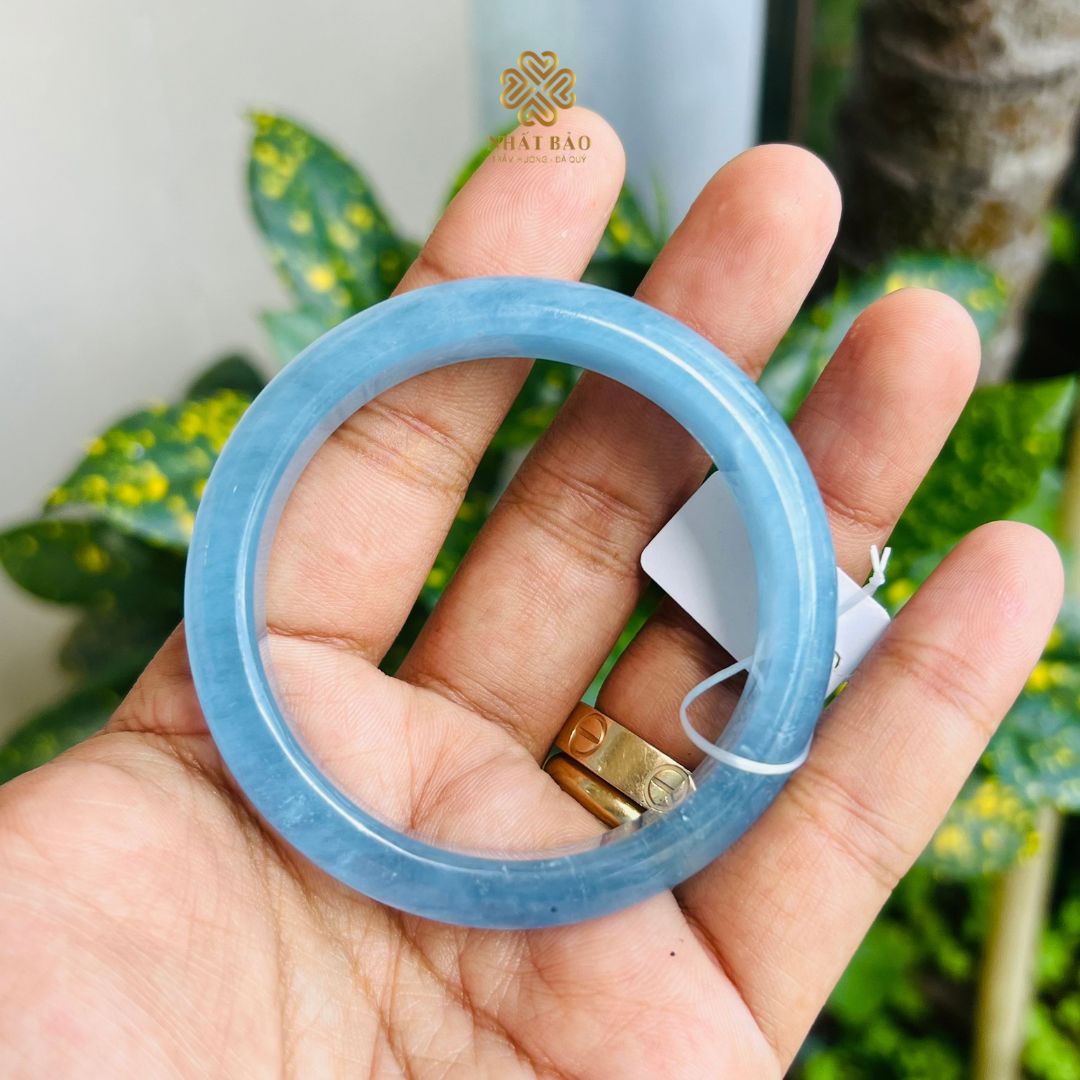 Đỉnh Cao Sang Trọng: Aquamarine Trong Xanh VIP Làm Nổi Bật Vòng Tay Bản #VTAQ4529 - Ảnh 5