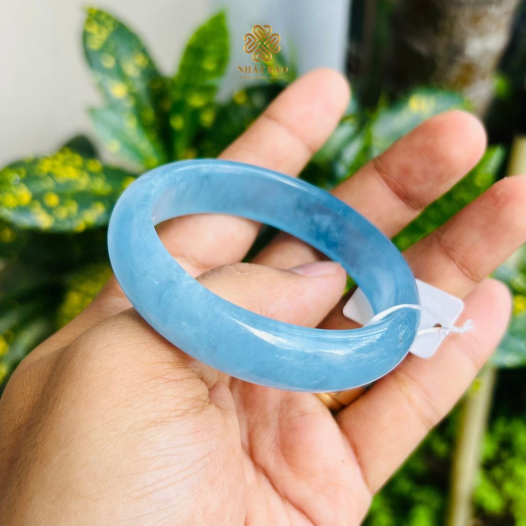 Đỉnh Cao Sang Trọng: Aquamarine Trong Xanh VIP Làm Nổi Bật Vòng Tay Bản #VTAQ4529 - Ảnh 4