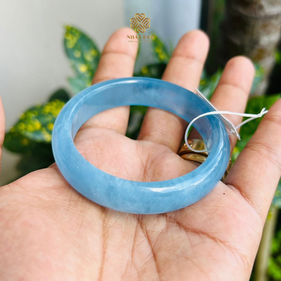 Đỉnh Cao Sang Trọng: Aquamarine Trong Xanh VIP Làm Nổi Bật Vòng Tay Bản #VTAQ4529 - Ảnh 3
