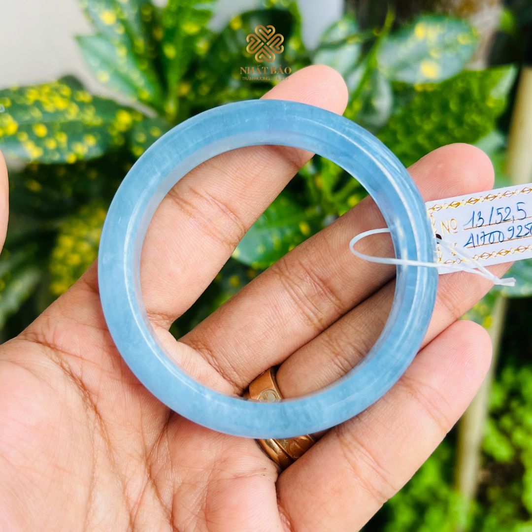 Đỉnh Cao Sang Trọng: Aquamarine Trong Xanh VIP Làm Nổi Bật Vòng Tay Bản #VTAQ4529 - Ảnh 2