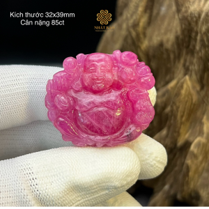 Linh Vật Tâm Linh: Phật Di Lạc Ruby Thiên Nhiên Cho May Mắn #DLRB4859