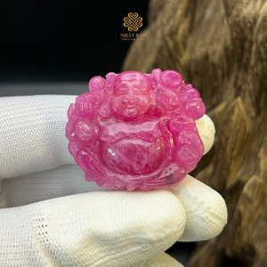 Alternative view of Linh Vật Tâm Linh: Phật Di Lạc Ruby Thiên Nhiên Cho May Mắn #DLRB4859