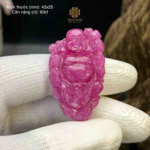 Linh Vật Bình An: Phật Di Lạc và Đá Ruby Tinh Khiết #DLRB4839