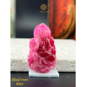 Nguồn Năng Lượng An Nhiên: Tượng Phật Quán Âm Đá Ruby Thiên Nhiên #QARB4659