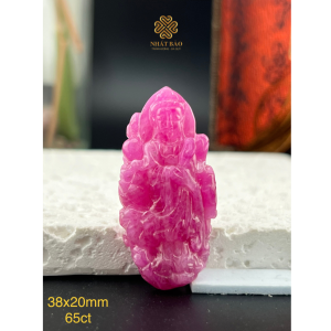 Vẻ Đẹp Độc Đáo: Tượng Phật Quán Âm Ruby Thiên Nhiên Phong Thủy #QARB4659