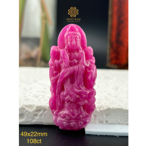 Đẳng Cấp và Phú Quý: Tượng Quán Âm Phong Thủy Từ Ruby Thiên Nhiên #QARB41089