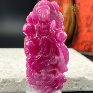 Alternative view of Kết Nối Tâm Linh với Tượng Quán Âm Ruby Thiên Nhiên Phong Thủy #QARB41609