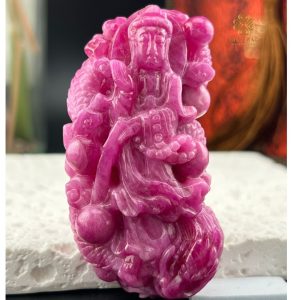 Hòa Mình Vào Năng Lượng Tốt: Quán Âm Phong Thủy Ruby Thiên Nhiên Cho Tâm An Lạc #QARB42619