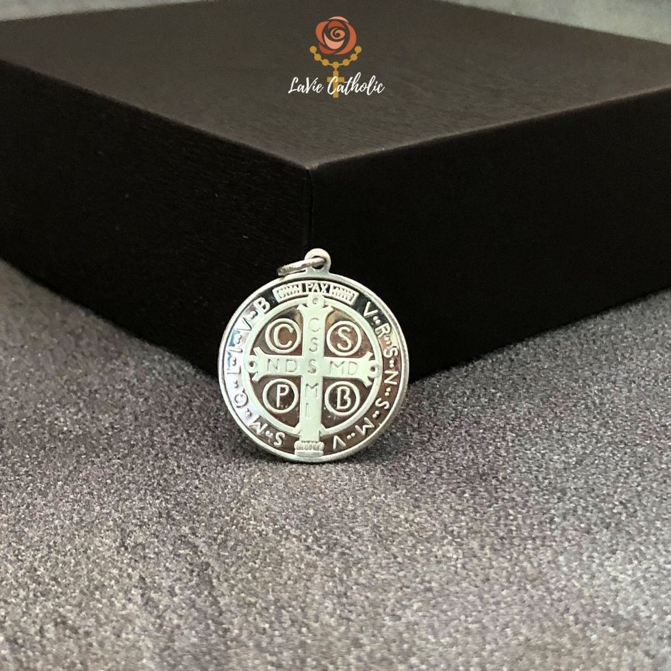 Mặt Dây Chuyền Thánh Benedict Bạc 925 - Ảnh 2