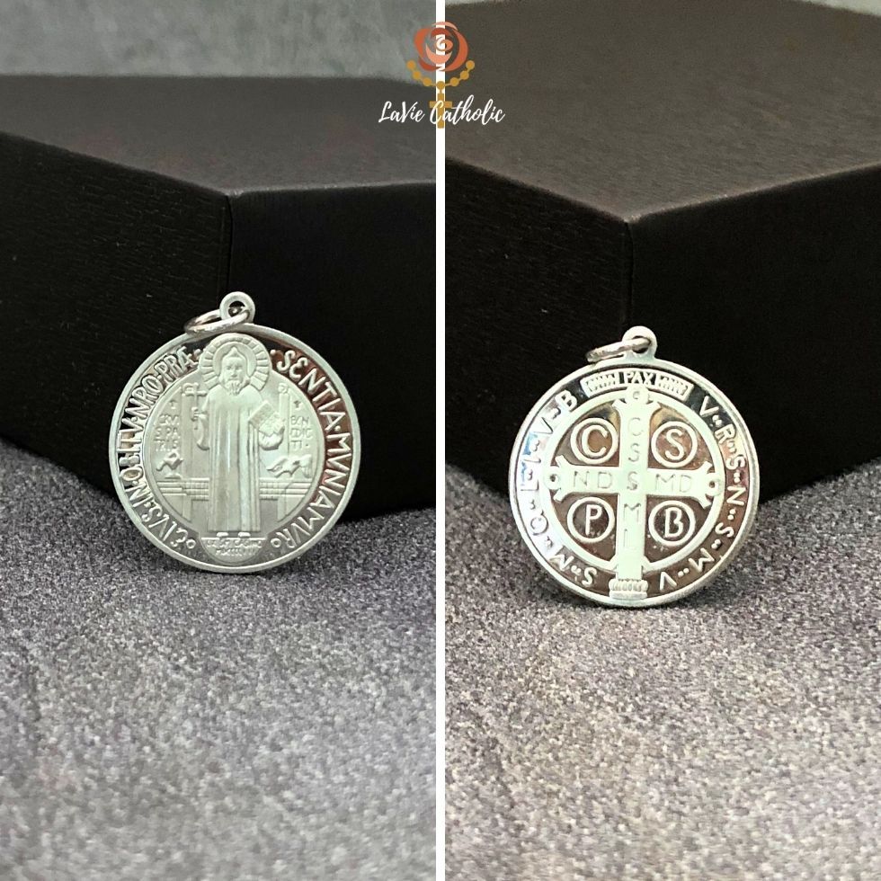 Mặt Dây Chuyền Thánh Benedict Bạc 925 - Ảnh 4