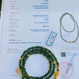 Alternative view of Vòng Tay Mân Côi Chuỗi Quấn 4 Vòng Đá Quý Cao Cấp Lên Vàng 18k