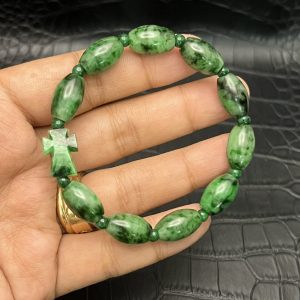 Vòng Mân Côi Dạng Hạt Lu Ngọc Cẩm Thạch Sơn Thủy