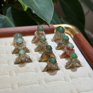 Alternative view of Nhẫn Ngọc Cẩm Thạch Phỉ Thuý TypeA- Chất nếp băng trong