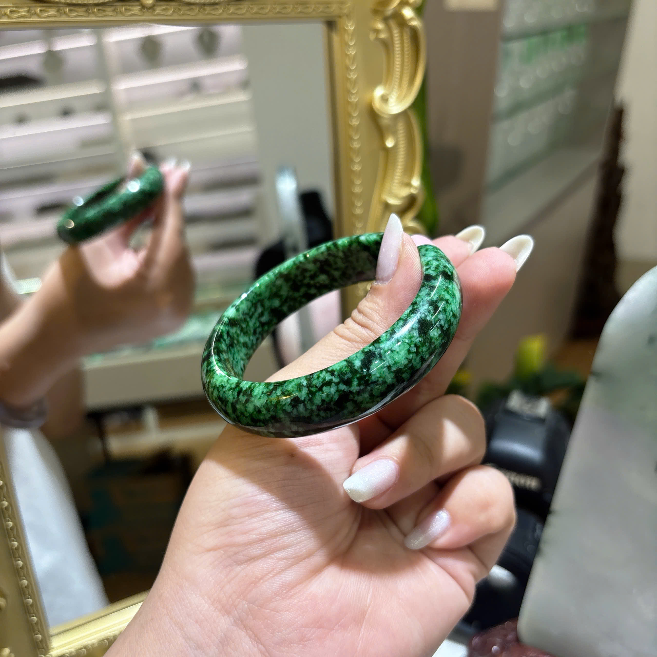 Vòng Cẩm Thạch Phỉ Thuý TypeA- Sơn Thuỷ - Ni 57 - Ảnh 3