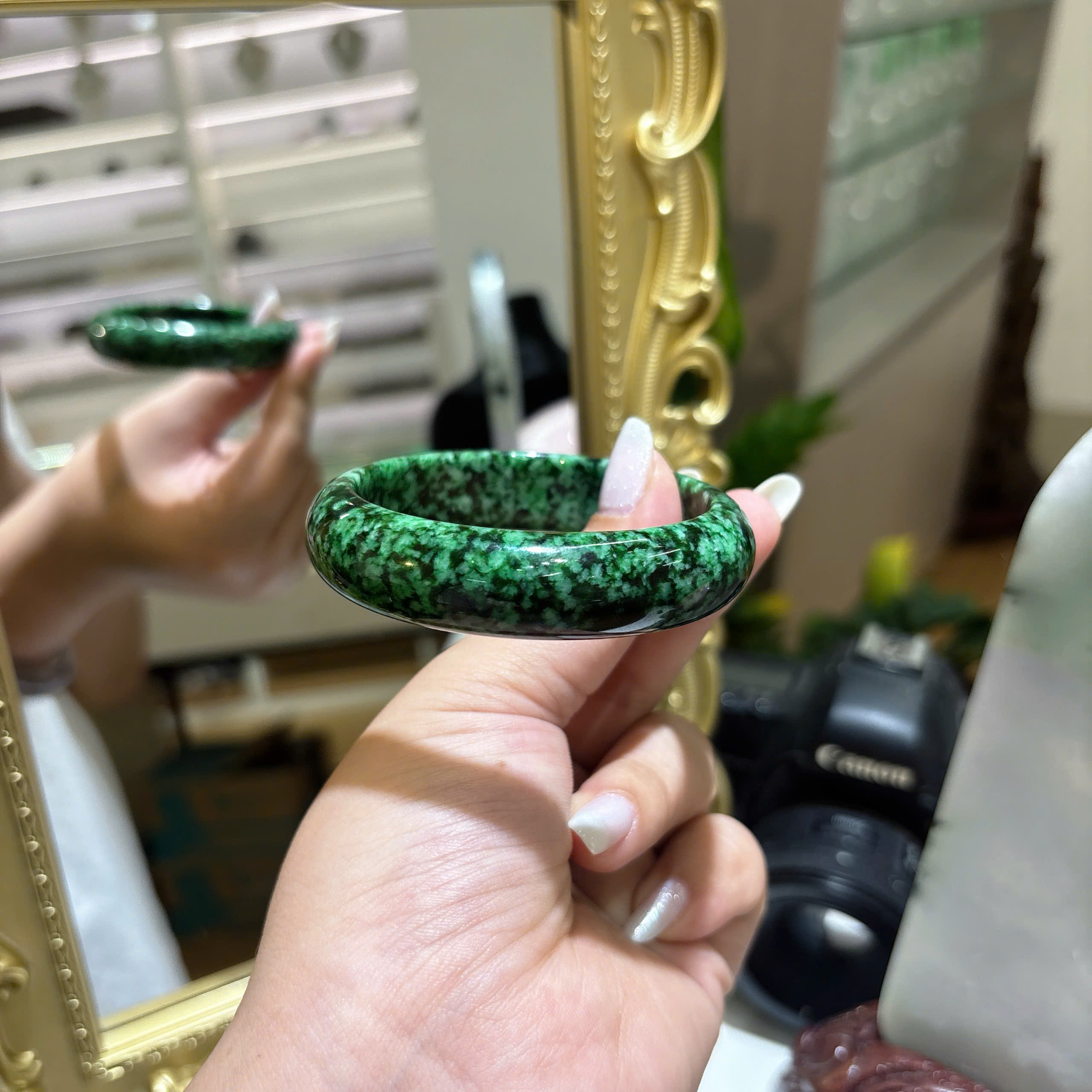 Vòng Cẩm Thạch Phỉ Thuý TypeA- Sơn Thuỷ - Ni 57 - Ảnh 4