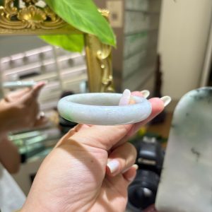 Vòng Cẩm Thạch Phỉ Thuý TypeA - Bạch Ngọc Điểm Lý Táo - Ni 56