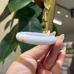 Alternative view of Vòng Cẩm Thạch Phỉ Thuý TypeA - Bạch Ngọc Tím Điểm Lý - Ni 51