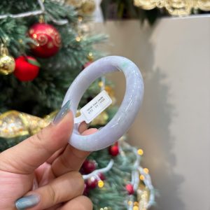 Vòng Cẩm Thạch Phỉ Thuý TypeA - Trắng Tím Điểm Lý -Ni 55